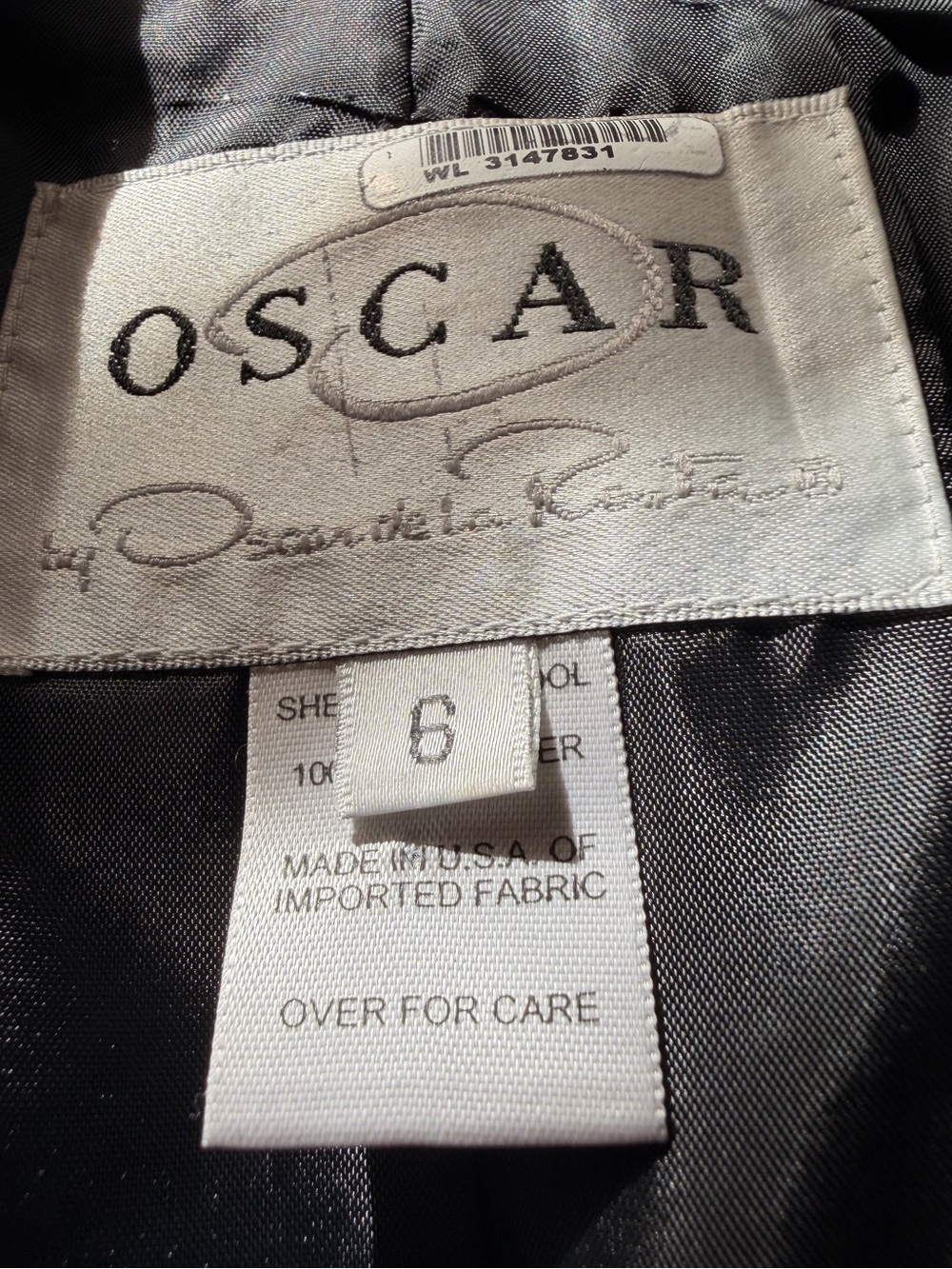 Vintage 90s Oscar by Oscar de la Renta Black Wool Embroidered Floral Blazer 6 - Picture 9 of 16
